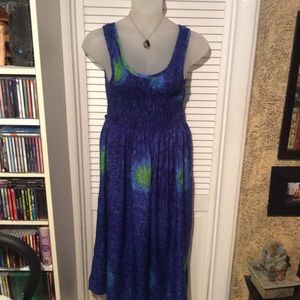 Rima blue/green sundress one size fits up …